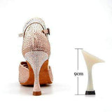 mohamed-imourig - Ladingwu 2018 New Glitter Rhinestone Latin Dance Shoes Women Satin Salsa Dancing Shoes For Woman Tango Ballroom Shoes For Dacne - mohamed imourig - 