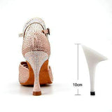 mohamed-imourig - Ladingwu 2018 New Glitter Rhinestone Latin Dance Shoes Women Satin Salsa Dancing Shoes For Woman Tango Ballroom Shoes For Dacne - mohamed imourig - 