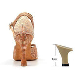 mohamed-imourig - Ladingwu 2018 New Glitter Rhinestone Latin Dance Shoes Women Satin Salsa Dancing Shoes For Woman Tango Ballroom Shoes For Dacne - mohamed imourig - 