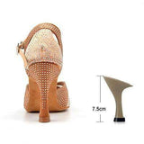 mohamed-imourig - Ladingwu 2018 New Glitter Rhinestone Latin Dance Shoes Women Satin Salsa Dancing Shoes For Woman Tango Ballroom Shoes For Dacne - mohamed imourig - 