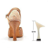 mohamed-imourig - Ladingwu 2018 New Glitter Rhinestone Latin Dance Shoes Women Satin Salsa Dancing Shoes For Woman Tango Ballroom Shoes For Dacne - mohamed imourig - 