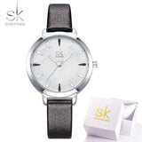 mohamed-imourig - Shengke New Blue Leather Strap Women Colorful Watches Quartz Ladies Watch Simple Casual Dial Cheap Price Light Relogio Feminino - mohamed imourig - 