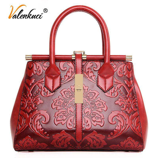 mohamed-imourig - Valenkuci New Arrival Women Messenger Bags Tote for Women Leather Bag Handbags Women Vintage Brands Deisgner Shoulder Bag SD-436 - mohamed imourig - 