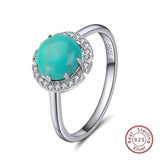 mohamed-imourig - Effie Queen Real 925 Sterling Silver Rings For Women Turquoises Pave Setting AAA Cubic Zircon Female Ring Wedding Jewelry BR55 - mohamed imourig - 