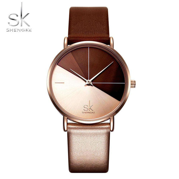 mohamed-imourig - Shengke Women's Watches Fashion Leather Wrist Watch Vintage Ladies Watch Irregular Clock Mujer Bayan Kol Saati Montre Feminino - mohamed imourig - 
