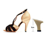 mohamed-imourig - Ladingwu 2018 New Brand Black/Golden Women's Dance shoes Glitter and Flannel Ballroom Party Dance Shoes Salsa Latin Dance Shoes - mohamed imourig - 