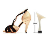 mohamed-imourig - Ladingwu 2018 New Brand Black/Golden Women's Dance shoes Glitter and Flannel Ballroom Party Dance Shoes Salsa Latin Dance Shoes - mohamed imourig - 