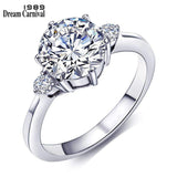 mohamed-imourig - DreamCarnival 1989 Bridal Collection Cheap Price Beautiful Cute Solitaire Wedding Anniversary Rings High Grade Zircon WA4848 - mohamed imourig - 