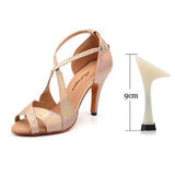 mohamed-imourig - Ladingwu New Brand Dance Shoes Woman Latin Unique Snake texture PU Salsa Dance Shoes 10cm Heels Tango Professional perform Shoes - mohamed imourig - 