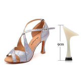 mohamed-imourig - Ladingwu New Brand Dance Shoes Woman Latin Unique Snake texture PU Salsa Dance Shoes 10cm Heels Tango Professional perform Shoes - mohamed imourig - 