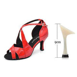 mohamed-imourig - Ladingwu New Brand Dance Shoes Woman Latin Unique Snake texture PU Salsa Dance Shoes 10cm Heels Tango Professional perform Shoes - mohamed imourig - 