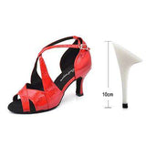 mohamed-imourig - Ladingwu New Brand Dance Shoes Woman Latin Unique Snake texture PU Salsa Dance Shoes 10cm Heels Tango Professional perform Shoes - mohamed imourig - 