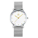mohamed-imourig - Shengke Stainless Steel Watches Women Brand Silver Quartz Watch Relogio Feminino 2019 SK Ladies Wrist Watch Montre Femme #K0049 - mohamed imourig - 
