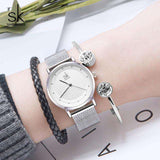 mohamed-imourig - Shengke Stainless Steel Watches Women Brand Silver Quartz Watch Relogio Feminino 2019 SK Ladies Wrist Watch Montre Femme #K0049 - mohamed imourig - 