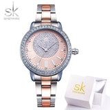 mohamed-imourig - SHENGKE Rose Gold Watch Women Crystal Decoration Luxury Quartz Watch Female Wrist Watch Girl Clock Ladies Relogio Feminino - mohamed imourig - 