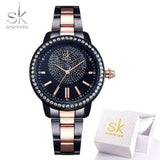 mohamed-imourig - SHENGKE Rose Gold Watch Women Crystal Decoration Luxury Quartz Watch Female Wrist Watch Girl Clock Ladies Relogio Feminino - mohamed imourig - 