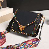 mohamed-imourig - Valenkuci Colorful Ribbon Rivet Crossbody Bags for Women Famous Designer Small Women Messenger Shoulder Bags Girls Ladies Gift - mohamed imourig - 