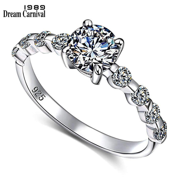 mohamed-imourig - DreamCarnival 1989 New Wedding Party White Cubic Zircon Jewelry Design Silver Ring for Women Girl Friend Anillos Mujer SJ22546 - mohamed imourig - 