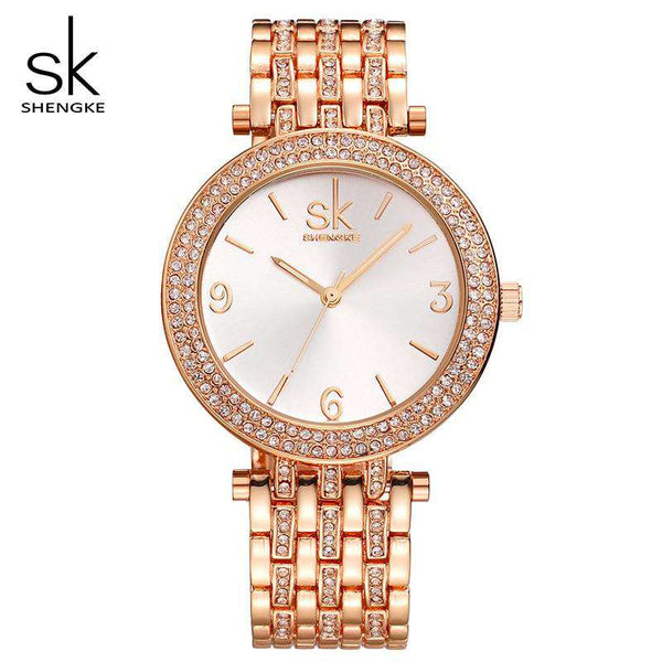 mohamed-imourig - Shengke Rose Gold Bracelet Watches Women Top Brand Luxury Ladies Quartz Watch 2019 SK Women's Day Gift Reloj Mujer #K0011 - mohamed imourig - 