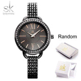 mohamed-imourig - Shengke New Jewelry Gifts For Women's Luxury Black Steel Quartz Watch Women Watches Fashion Ladies Clock Relogio Feminino - mohamed imourig - 