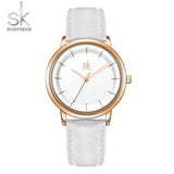 mohamed-imourig - Shengke Elegant New Women Watches Ultra Thin Dial Leather Strap Quartz Japanese Movement Montre Femme Ludies Wristwatch - mohamed imourig - 