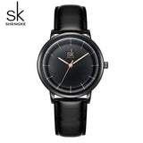 mohamed-imourig - Shengke Elegant New Women Watches Ultra Thin Dial Leather Strap Quartz Japanese Movement Montre Femme Ludies Wristwatch - mohamed imourig - 