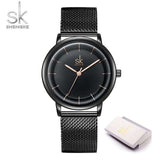 mohamed-imourig - Shengke Elegant New Women Watches Ultra Thin Dial Leather Strap Quartz Japanese Movement Montre Femme Ludies Wristwatch - mohamed imourig - 