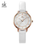 mohamed-imourig - Shengke Creative Glitter Dial Women Leather Wrist Watch Movement Quartz Watches Slim Buckle Strap Reloj Mujer Montre Femme#K9001 - mohamed imourig - 