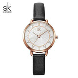 mohamed-imourig - Shengke Creative Glitter Dial Women Leather Wrist Watch Movement Quartz Watches Slim Buckle Strap Reloj Mujer Montre Femme#K9001 - mohamed imourig - 