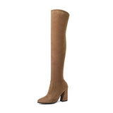 mohamed-imourig - QUTAA 2020 Women Over The Knee High Boots Fashion All Match Pointed Toe Winter Shoes Elegant All Match Women Boots Size 34-43 - mohamed imourig - 