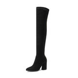 mohamed-imourig - QUTAA 2020 Women Over The Knee High Boots Fashion All Match Pointed Toe Winter Shoes Elegant All Match Women Boots Size 34-43 - mohamed imourig - 
