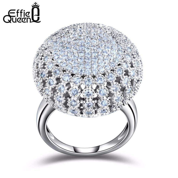 mohamed-imourig - Effie Queen New Fashion Crystal Ring for Women Elegant Luxury CZ Zircon Engagement Party Ring Wholesale DR48 - mohamed imourig - 